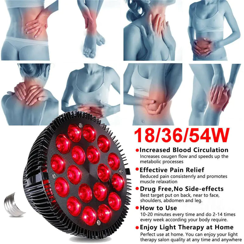 LED Infrared Therapy Lamp for Beauty and Healing